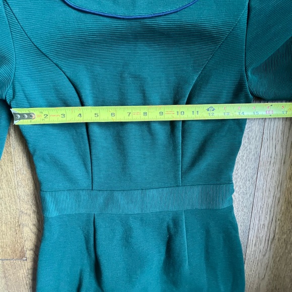 Biden Mia Ottoman‎ Green Midi Sheath Dress Women’s Sz 2 Classic Preppy Academia - Picture 10 of 14